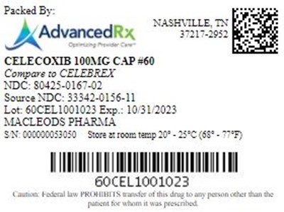 Celecoxib 100mg Cap Qty 60 Ndc 80425 0167